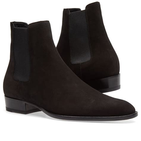 Wyatt suede Chelsea boots in black 